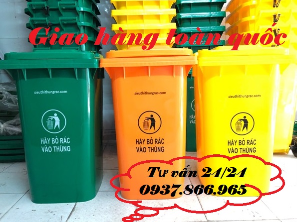 Địa chỉ cung cấp thùng rác các loại, giá thùng rác 240l, thùng rác đ